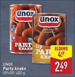 ALDI UNOX Party knaks aanbieding