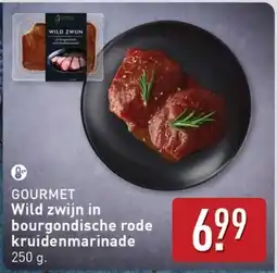 ALDI Gourmet Wild zwijn in bourgondische rode kruidenmarinade aanbieding