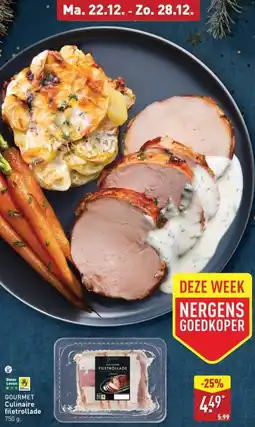 ALDI Gourmet Culinaire filetrollade aanbieding