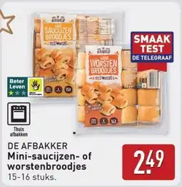 ALDI De afbakker Mini-saucijzen of worstenbroodjes aanbieding