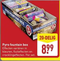 ALDI Pyro fountain box aanbieding