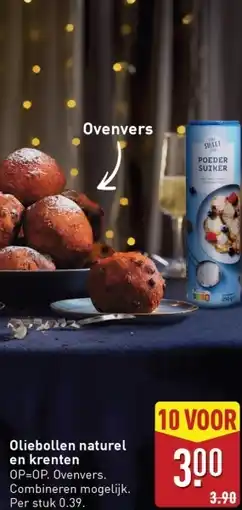 ALDI Oliebollen naturel en krenten aanbieding
