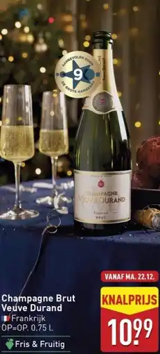 ALDI Champagne Brut Veuve Durand aanbieding