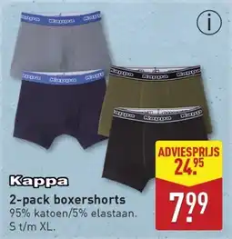 ALDI Kappa 2-pack boxershorts aanbieding