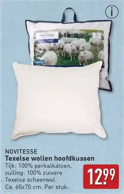 ALDI Novitesse Texelse wollen hoofdkussen aanbieding