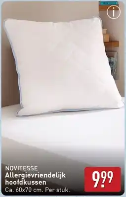 ALDI Novitesse Allergievriendelijk hoofdkussen aanbieding