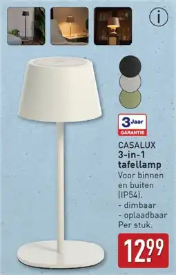 ALDI Casalux 3-in-1 tafellamp aanbieding