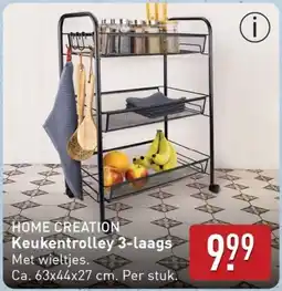 ALDI Home creation Keukentrolley 3-laags aanbieding
