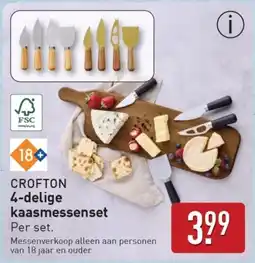 ALDI Crofton 4-delige kaasmessenset aanbieding