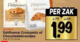Vomar Voordeelmarkt DIEPVRIES Délifrance Croissants of Chocoladebroodjes aanbieding