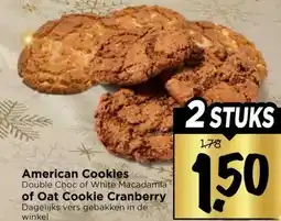 Vomar Voordeelmarkt American Cookies , of Oat Cookie Cranberry aanbieding