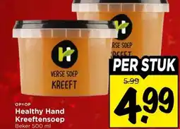 Vomar Voordeelmarkt Healthy Hand Kreeftensoep aanbieding