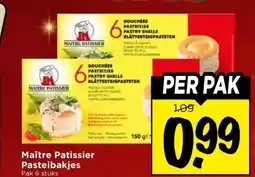 Vomar Voordeelmarkt Maître Patissier Pasteibakjes aanbieding