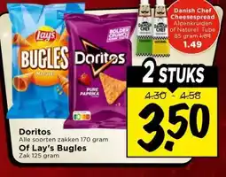 Vomar Voordeelmarkt Doritos , Of Lay's Bugles aanbieding