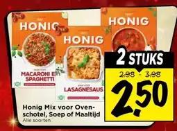 Vomar Voordeelmarkt Honig Mix voor Oven- schotel, Soep of Maaltijd aanbieding