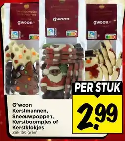 Vomar Voordeelmarkt G'woon Kerstmannen, Sneeuwpoppen, Kerstboompjes of Kerstklokjes aanbieding