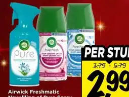 Vomar Voordeelmarkt Airwick Freshmatic Navullling of Pure Spray aanbieding
