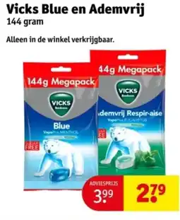 Kruidvat Vicks Blue en Ademvrij aanbieding