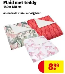 Kruidvat Plaid met teddy aanbieding