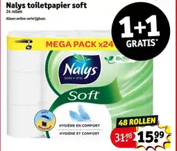 Kruidvat Nalys toiletpapier soft aanbieding