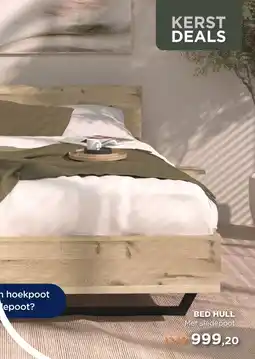 TotaalBED Bed Hull | houten hoofdbord | 140 x 200 cm | Slede poten aanbieding