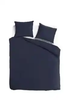 TotaalBED Dekbedovertrek Noa Koningsblauw 140 x 200/220 cm aanbieding