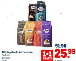 Makro Alle Segafredo koffiebonen aanbieding