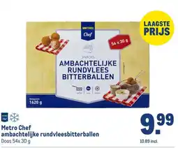 Makro Metro Chef ambachtelijke rundvleesbitterballen aanbieding