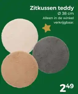 Trekpleister Zitkussen teddy aanbieding