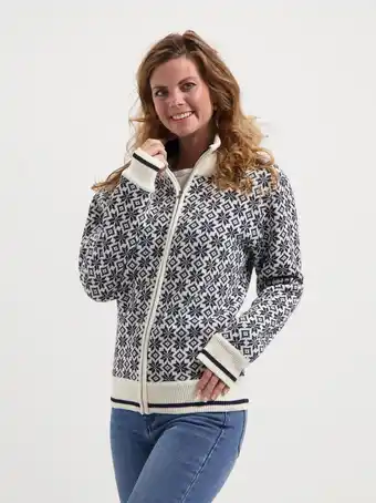 ANWB Mgo Lou Dames Outdoorvest Noors patroon Marineblauw aanbieding