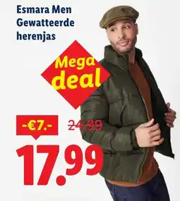 Lidl Esmara Men Gewatteerde herenjas aanbieding