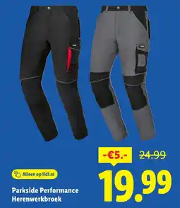 Lidl Parkside Performance Herenwerkbroek aanbieding