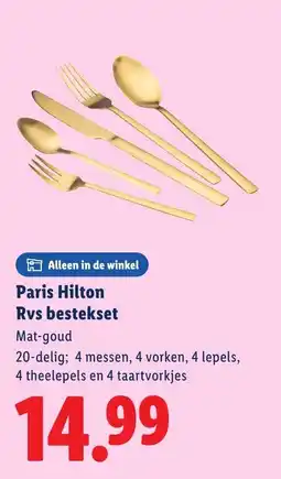 Lidl Paris Hilton Rvs bestekset aanbieding