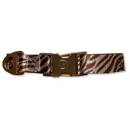Pets Place Dogguo Zebra Collar - Hondenhalsband - Bruin Beige 22-36 Cm aanbieding