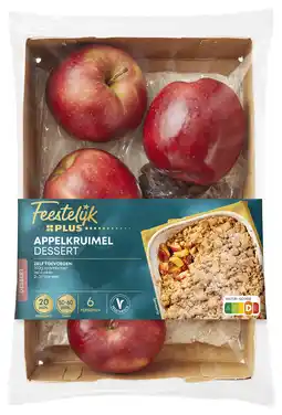 PLUS Feestelijk PLUS Verspakket appelkruimel dessert aanbieding