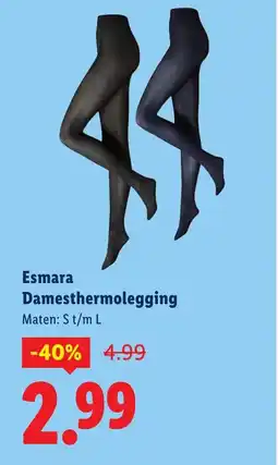 Lidl Esmara Damesthermolegging aanbieding