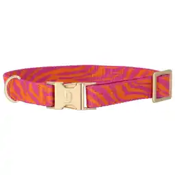 Pets Place Dogguo Zebra Collar - Hondenhalsband - Magenta Oranje Goud 22-36 Cm aanbieding