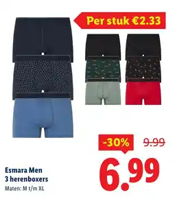 Lidl Esmara Men 3 herenboxers aanbieding