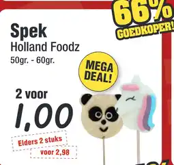 Budget Food Spek Holland Foodz aanbieding