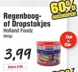 Budget Food Regenboog- of Dropstokjes aanbieding