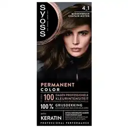 Trekpleister Syoss Salonplex 4-1 Middenbruin Permanente Haarkleuring aanbieding
