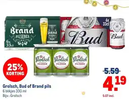 Makro Grolsch, Bud of Brand pils aanbieding