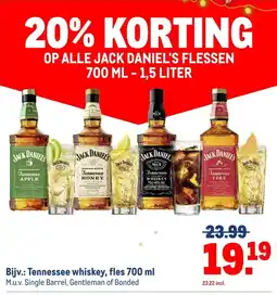 Makro ALLE JACK DANIEL'S FLESSEN 700 ML-1,5 LITER aanbieding
