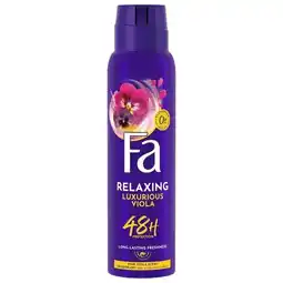 Trekpleister Fa Relaxing Luxurious Viola Deodorant Spray aanbieding