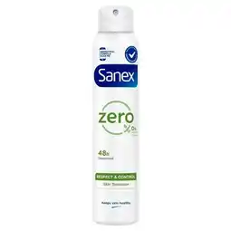 Trekpleister Sanex Zero% Respect & Control 48H Deodorant Spray aanbieding