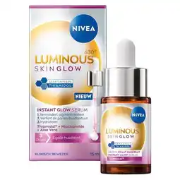 Trekpleister NIVEA Luminous630 Skin Glow Instant Glow Serum aanbieding