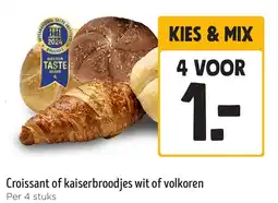 Jumbo Croissant of kaiserbroodjes wit of volkoren aanbieding