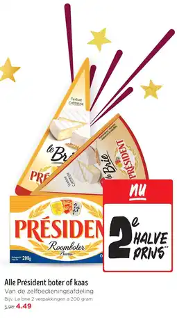 Jumbo Alle Président boter of kaas aanbieding