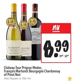 Jumbo Château Tour Prignac Medoc, François Martenot Bourgogne Chardonnay of Pinot Noir aanbieding