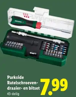 Lidl Parkside Ratelschroevendraaier en bitset aanbieding